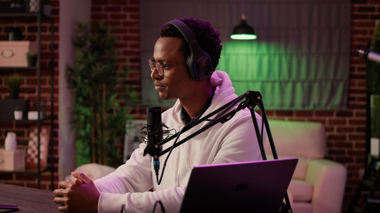 Creator on the mic